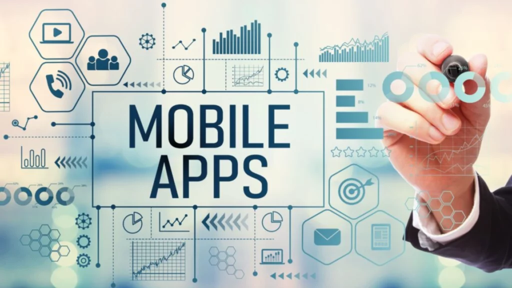 Une main avec un marqueur écrit sur un écran transparent affichant diverses icônes